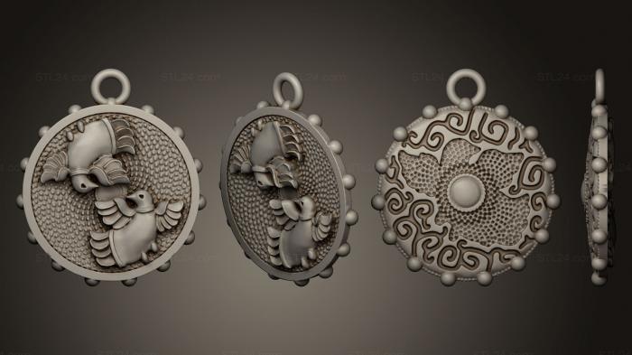 Jewelry (Dance of birds, JVLR_0112) 3D models for cnc